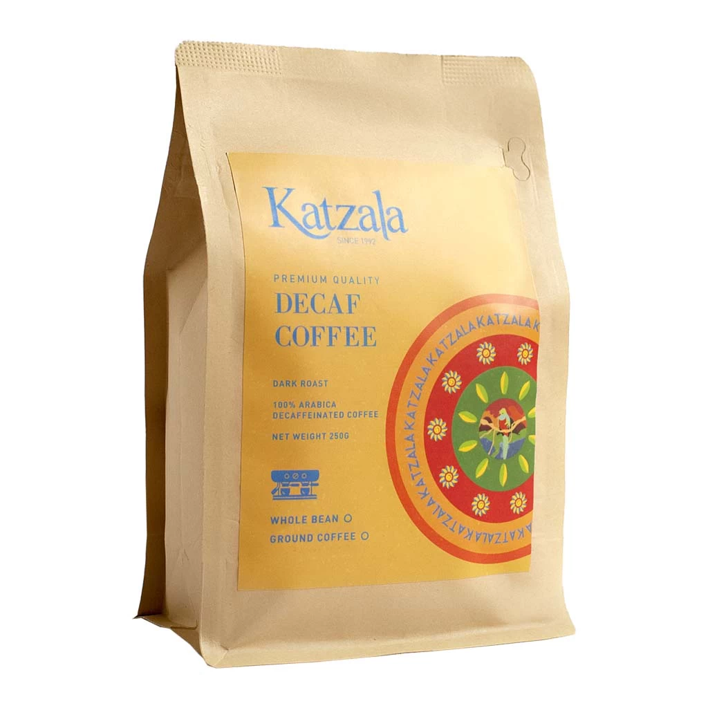 Katzala Decaf Arabica Whole Coffee Beans 250 GM